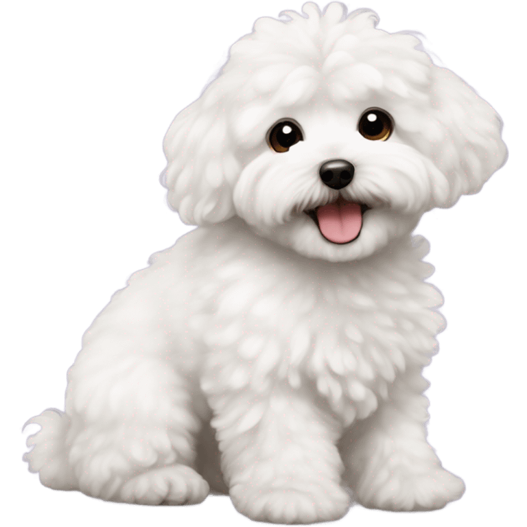 White curly maltipoo emoji