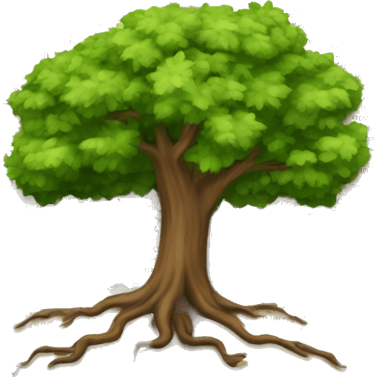 A tree rooted in an open Bible emoji