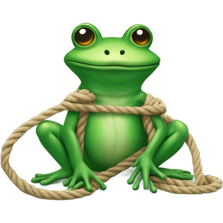 frog with rope on body emoji