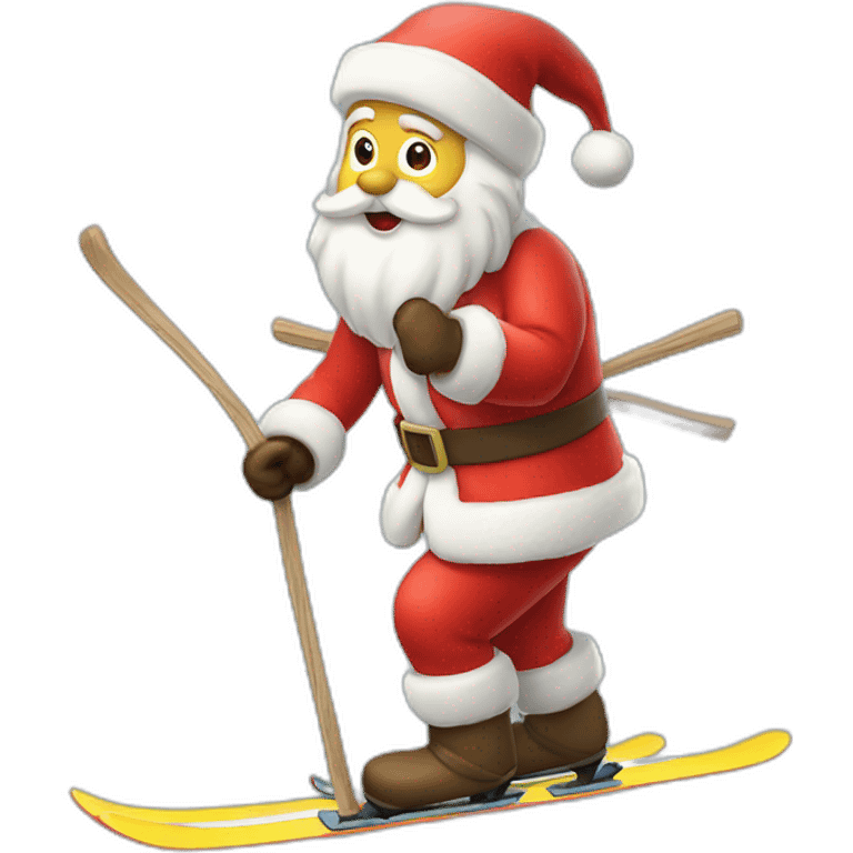 Pere noel qui fait du ski emoji