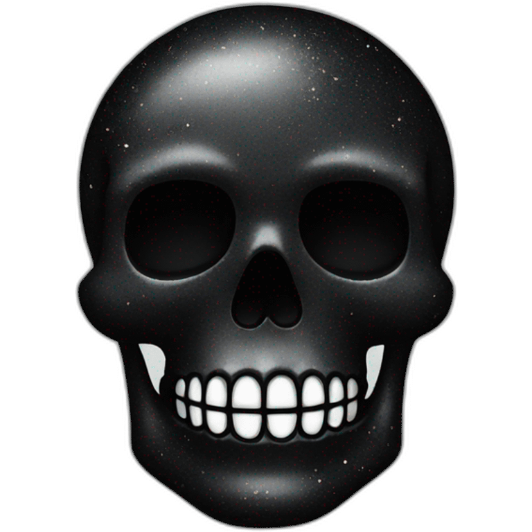 Black glitter skull emoji