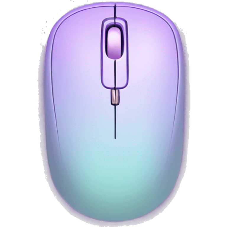 pastel purple computer mouse with with accents  emoji