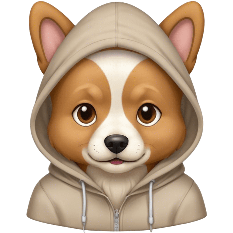 Dog with hoodie emoji