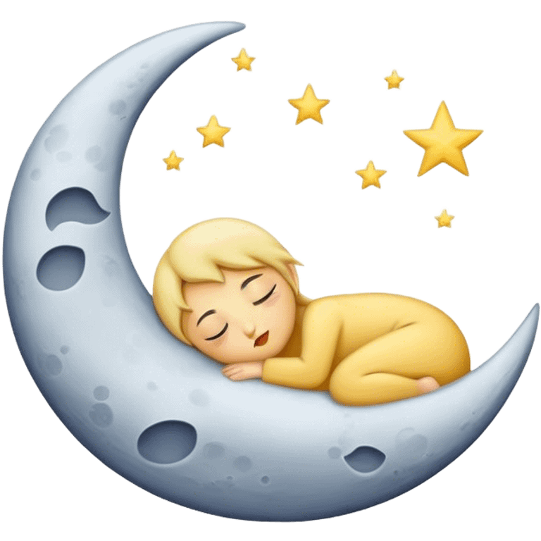 Sleepy moon emoji