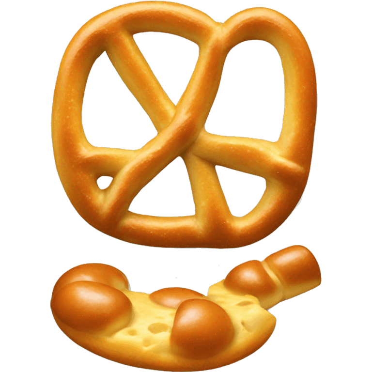 Cheese and pretzel emoji