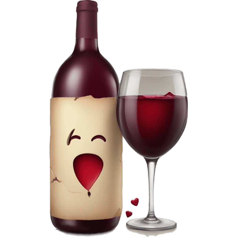 Broken heart wine emoji