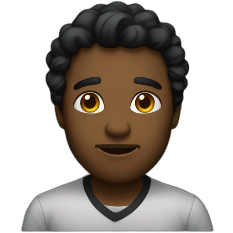 black dumb emoji