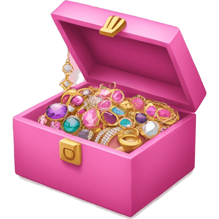 Pink box filled with jewelry  emoji