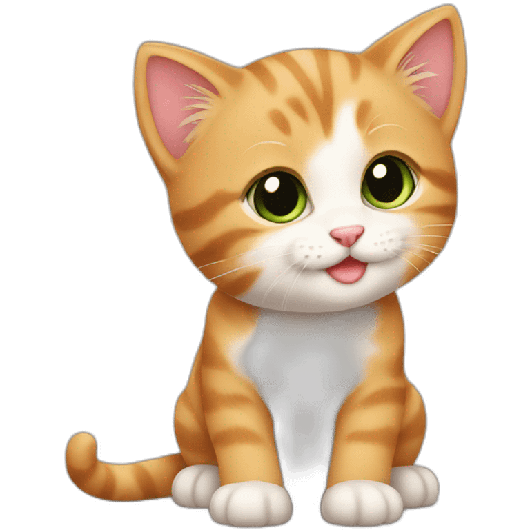 Cute kitten love emoji