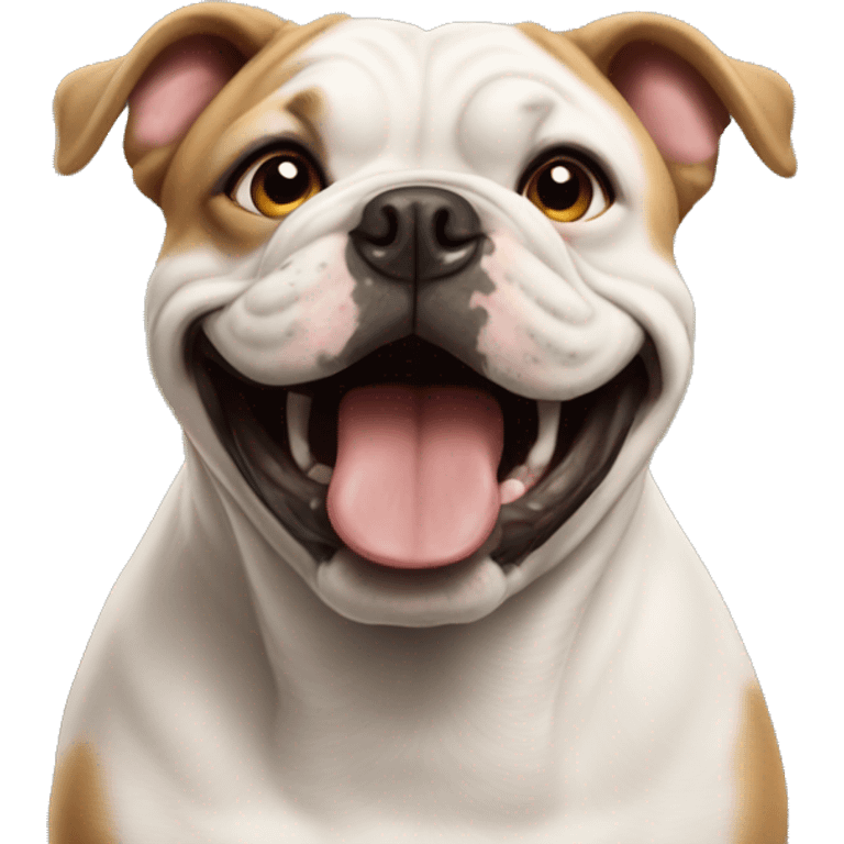 Happy buldog emoji