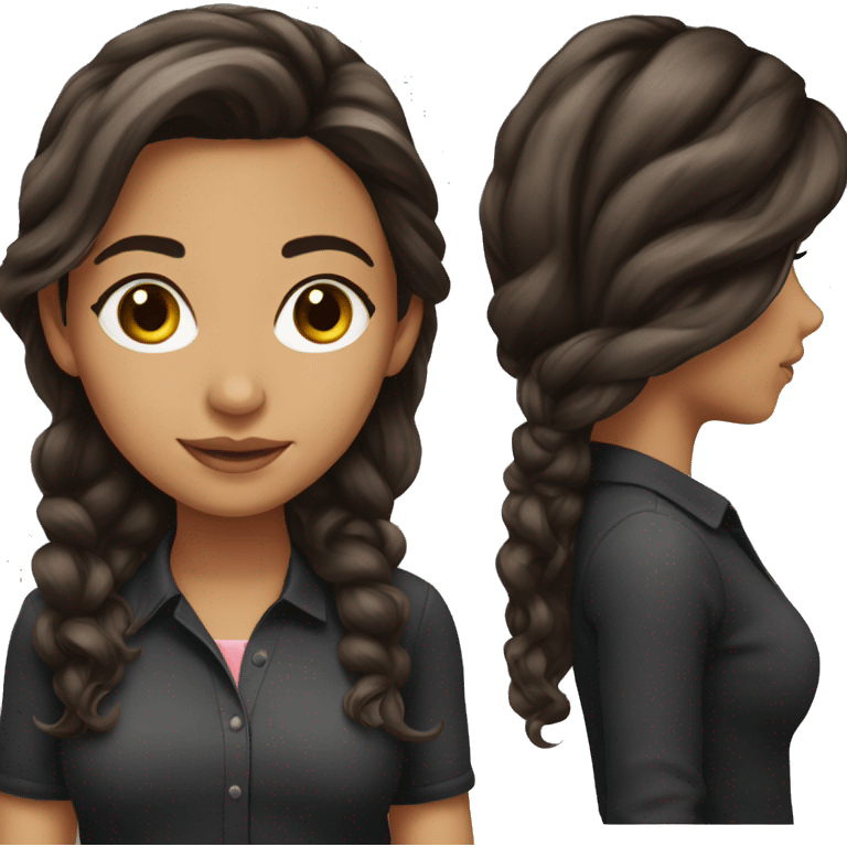 Latina girl brunette hair emoji