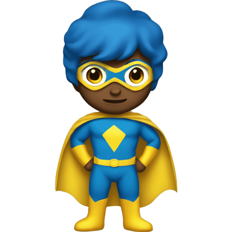 blue yellow superhero emoji