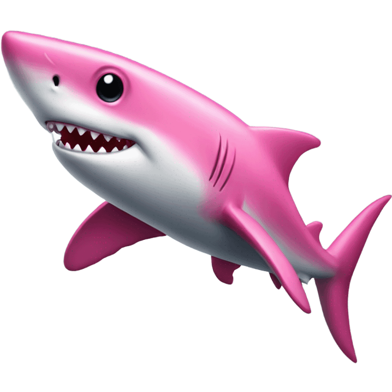 Pink shark emoji