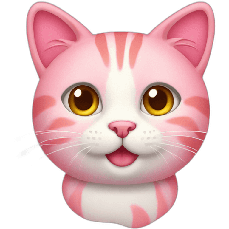 pink cat cute animal emoji