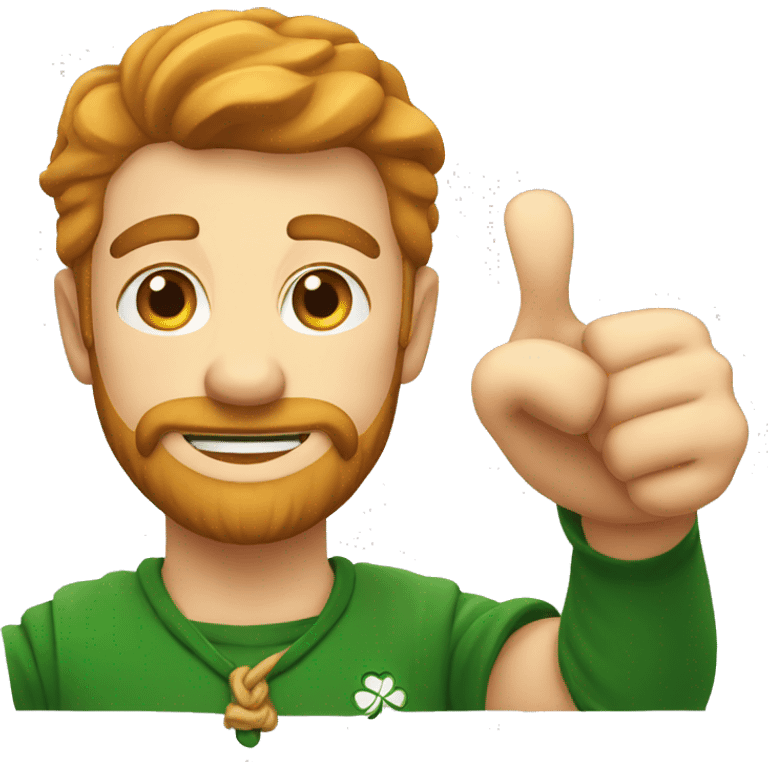 Irishman shows thumbs up emoji