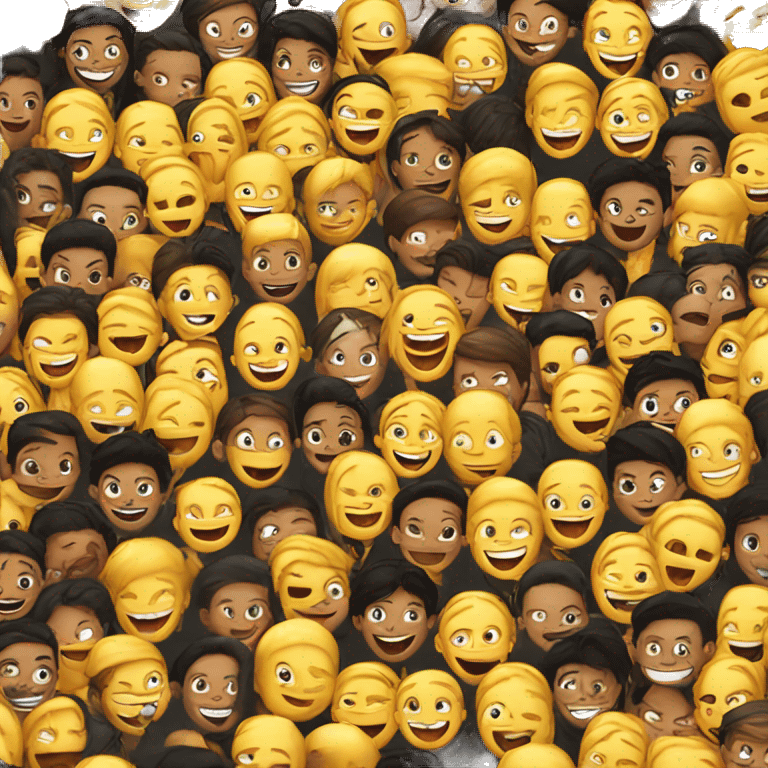 A sea of smiles emoji