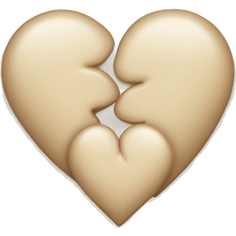 two beige heart similar to this: 💕 one small one big emoji