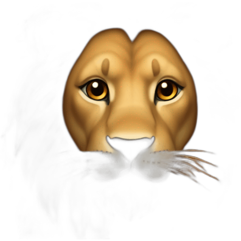 Lion orange et noir emoji