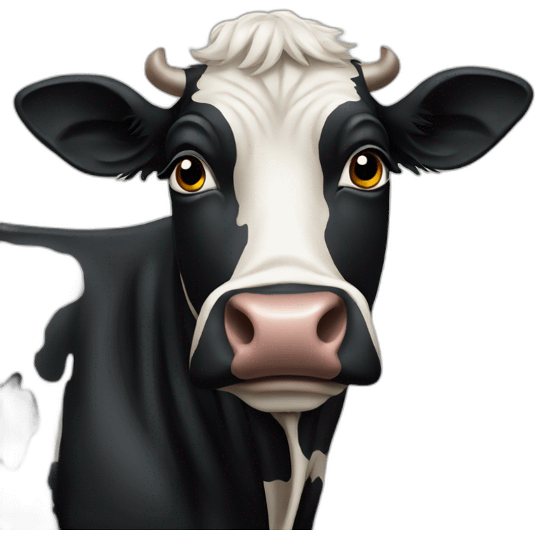 Black cow emoji