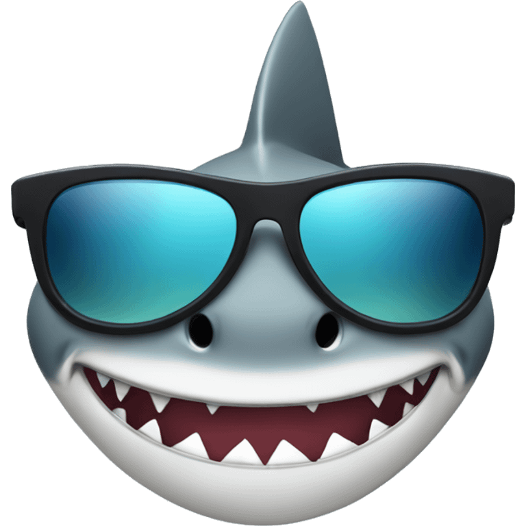 shark with sunglases emoji