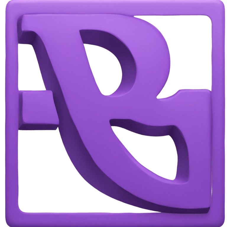 Purple letter R emoji