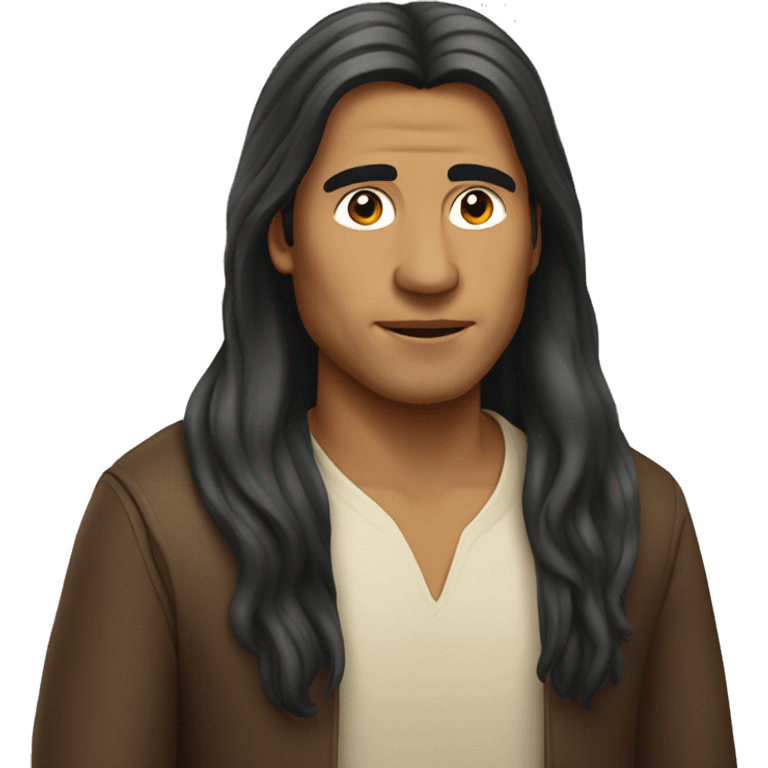 Peruvian man with long hair emoji