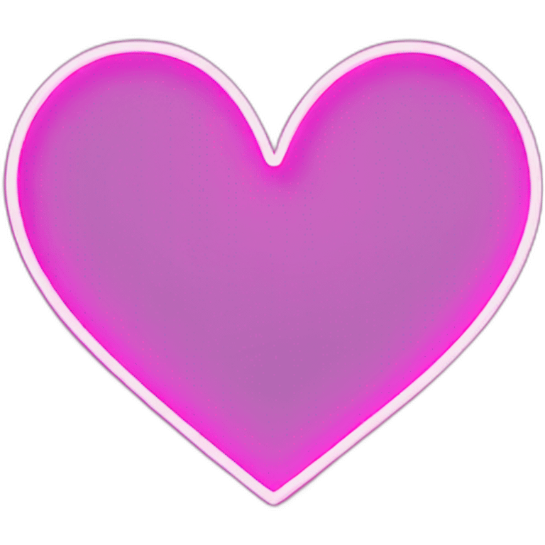 neon sign heart outline emoji