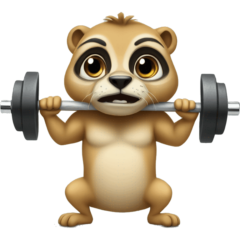 strong suricate at gym emoji