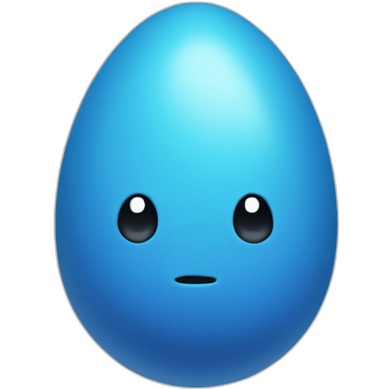 Blue egg emoji