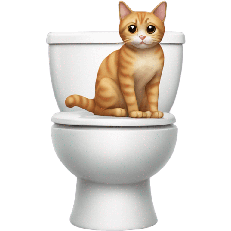 Cat sitting on a toilet emoji