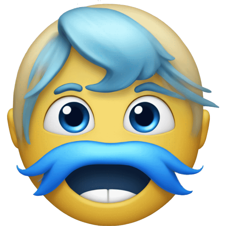 Emoji with blue mouth  emoji