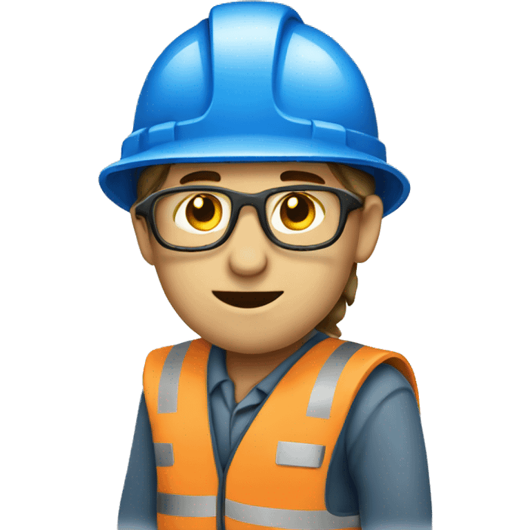 engineer with blue helmet emoji