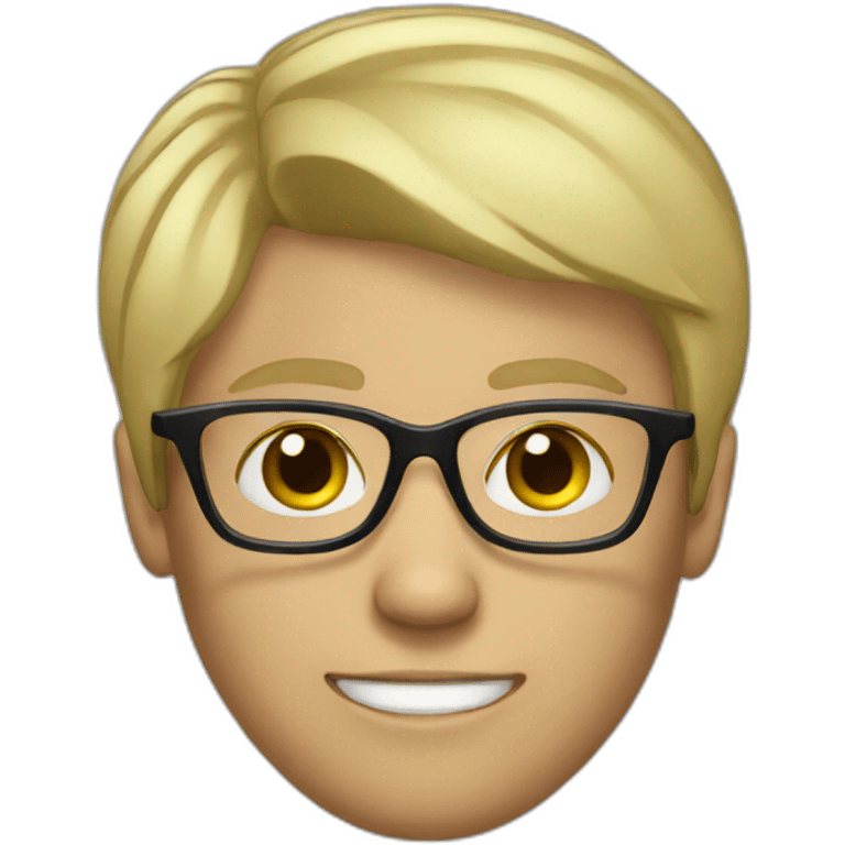 person with short blond hair and glasses emoji