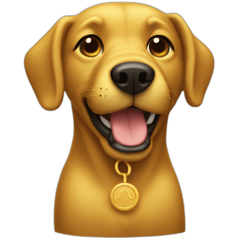 gold dog emoji