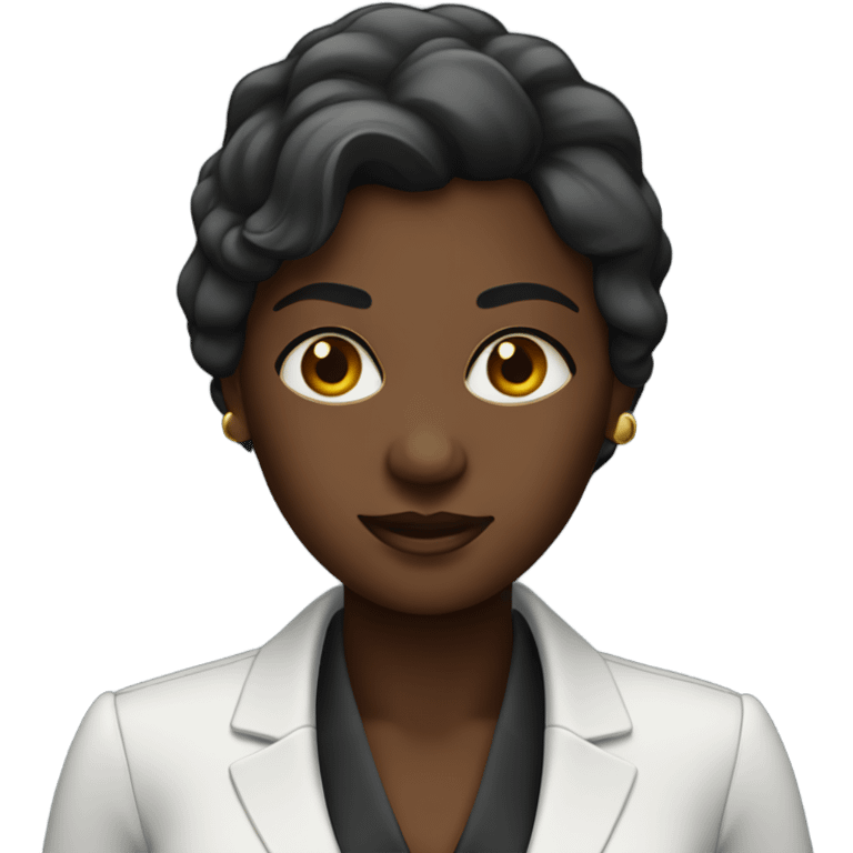 dark skinned business woman emoji