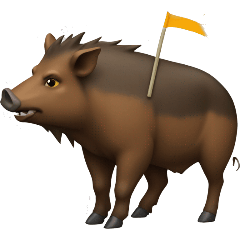 Boar with a bear flag emoji