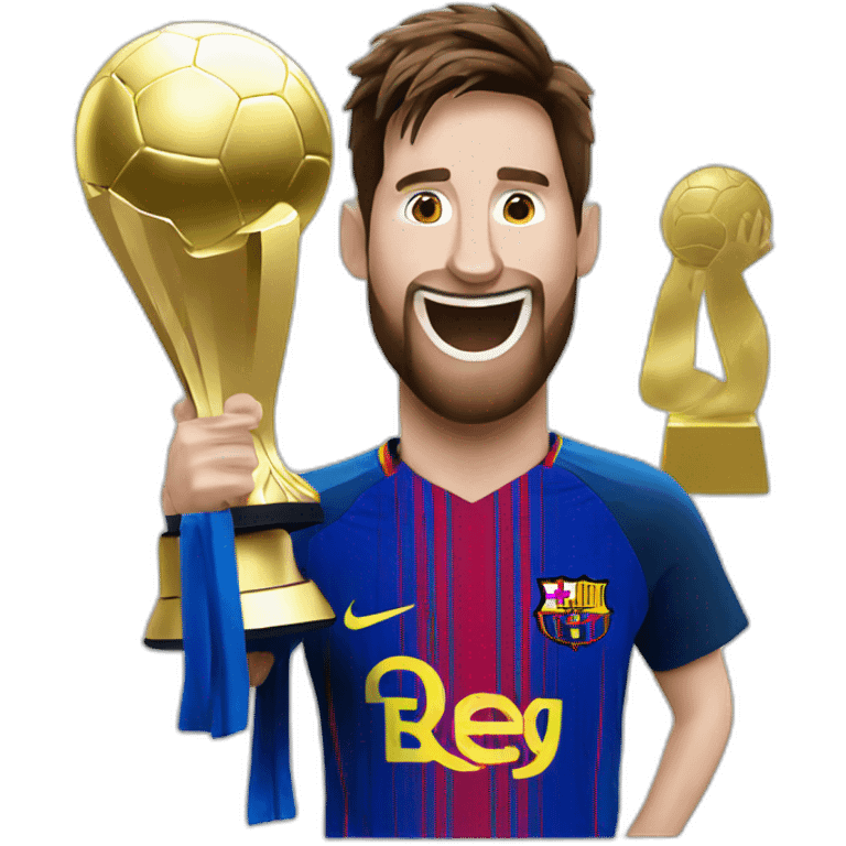 Trophée sur messi emoji