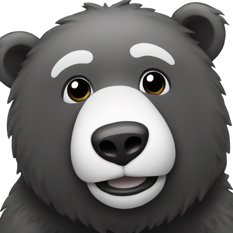 Black and white bear emoji