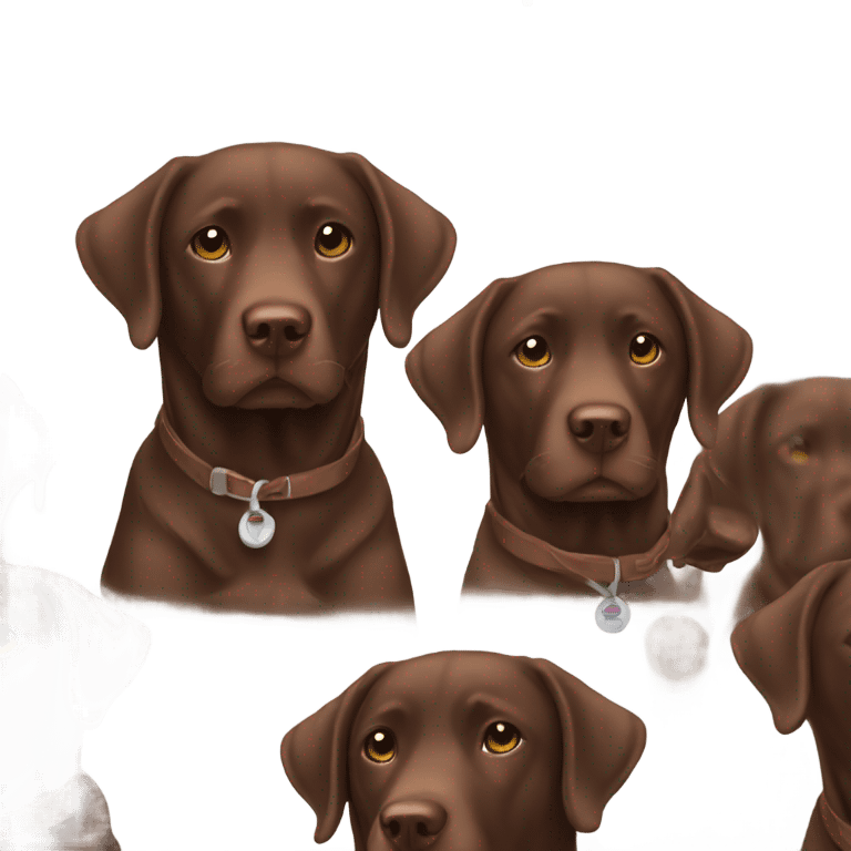 Chocolate lab training school emoji