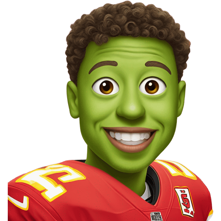 patrick mahomes as kermit the frog emoji