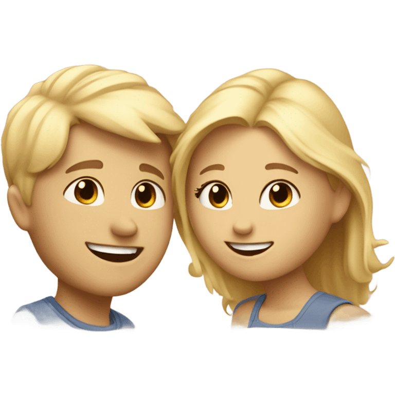 cute couple blonde emoji