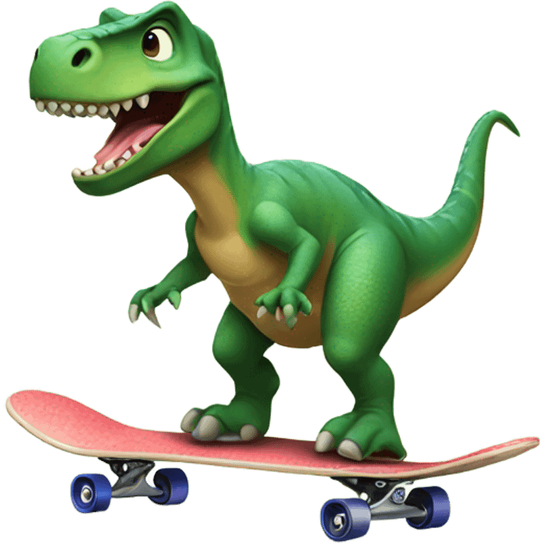 Dinosaur with a skateboard  emoji