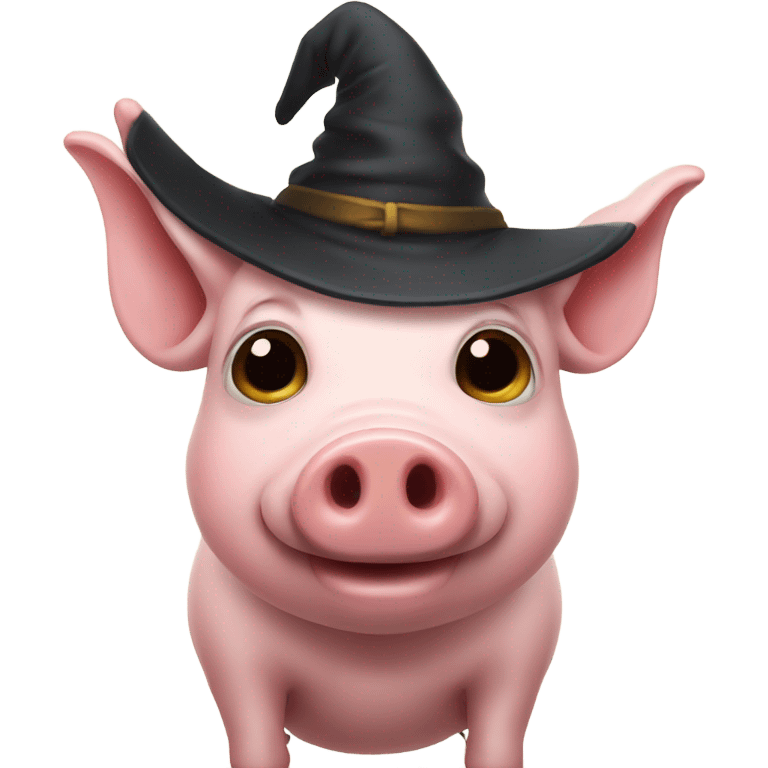 Pig with witch hat emoji