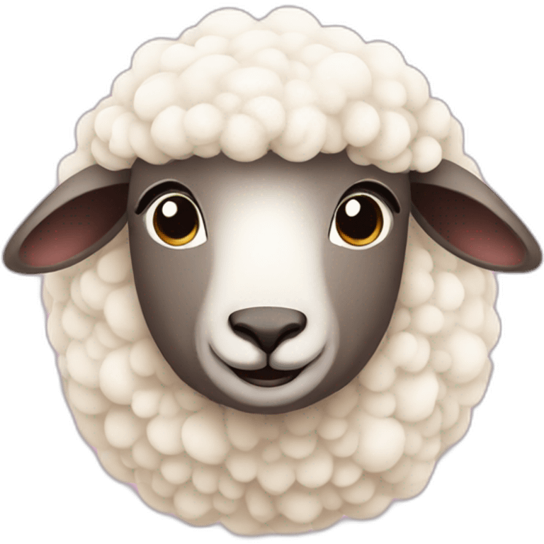 a sheep,pink,cute emoji