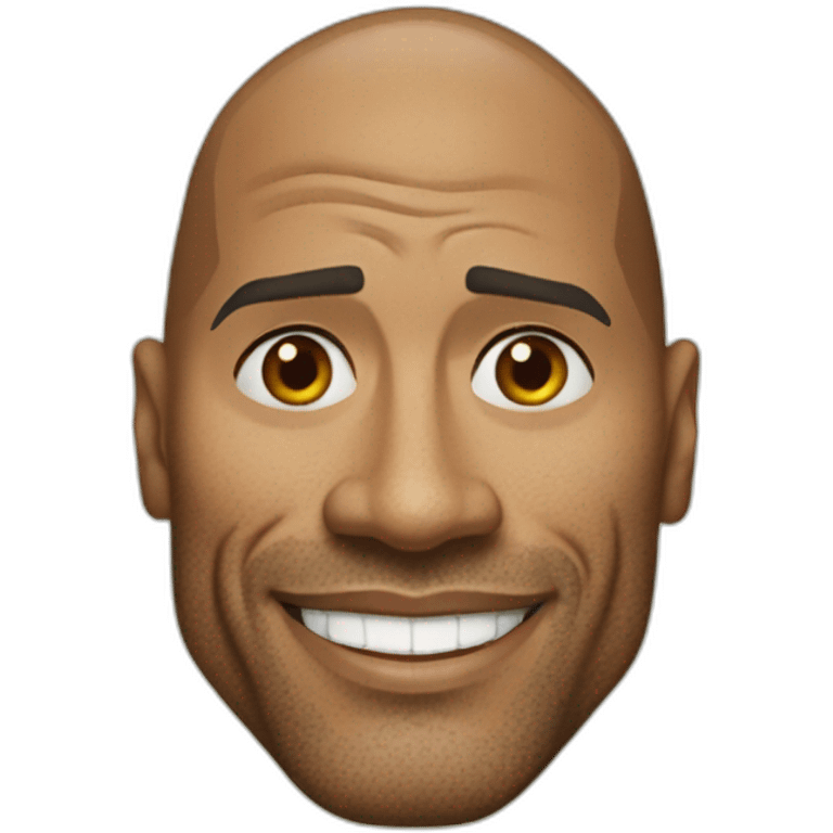 Dwayne Johnson moaï emoji