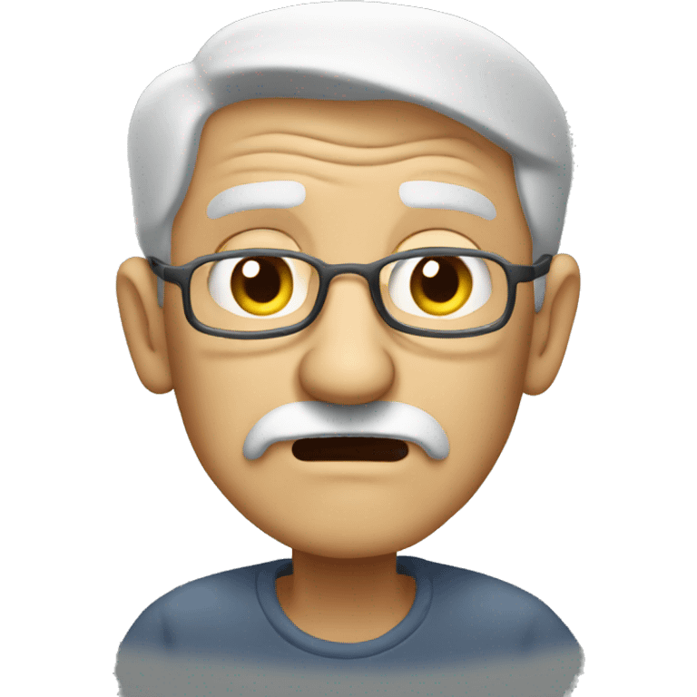 Old man confused by technology  emoji