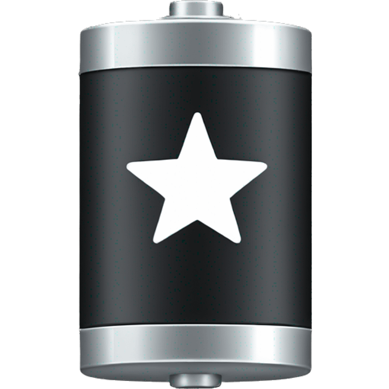 Battery icon with a small light or a star emoji