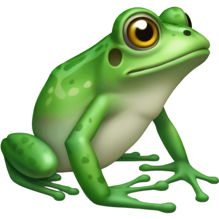 Frog with bandaged belly emoji