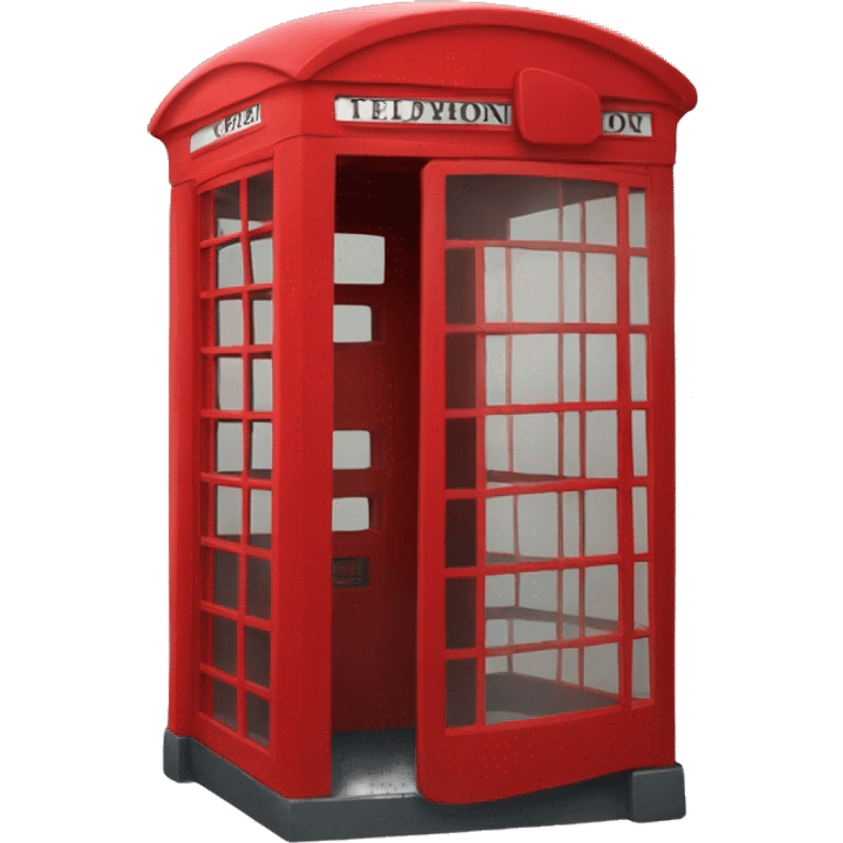 Simple red telephone booth emoji