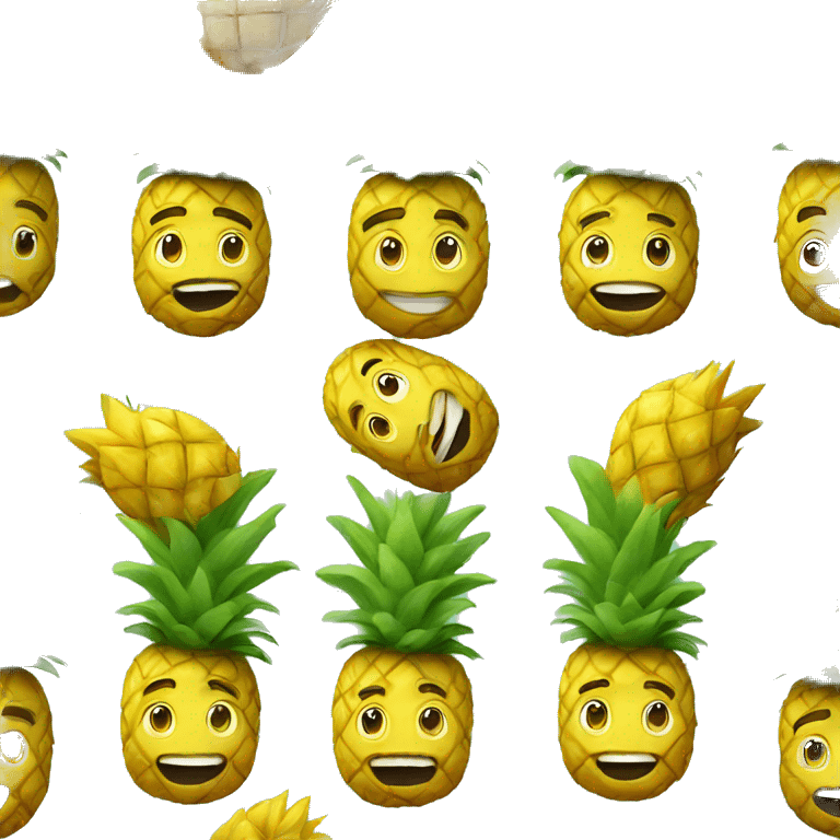 pineapple man with pineapple body emoji